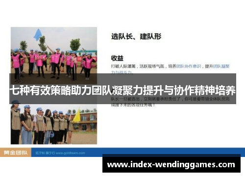 七种有效策略助力团队凝聚力提升与协作精神培养